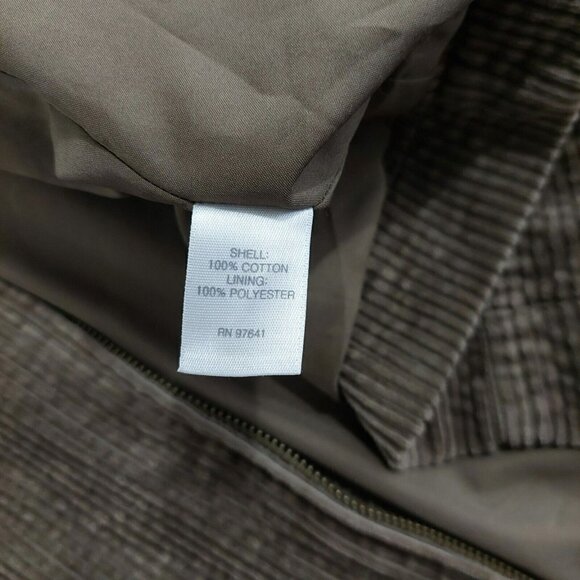 J. JILL Brown Chore Boy Farm HERITAGE TUMBLED CORD COAT Corduroy Zip Jacket Sz M - Picture 9 of 10